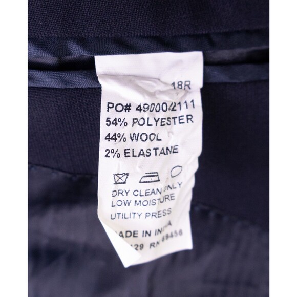 JOSEPH ABBOUD Boys 18R Gold Button Navy Blue Sport Coat Suit Jacket Wool Blend - Picture 11 of 13